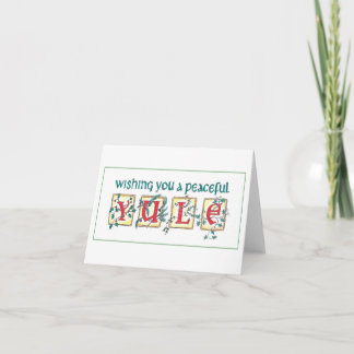 Remerciements Carte de voeux Yule