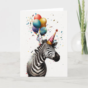 Remerciements Carte de voeux Zebra Party