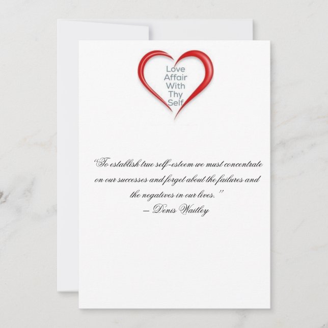 Remerciements Carte d'encouragement de narcissisme (Devant)