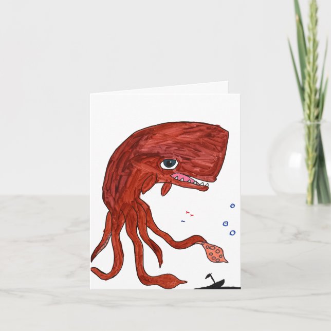 Remerciements Carte d'encre de baleine (Devant)