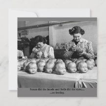 Carte déplaisante de fabrique de poupées pour hall