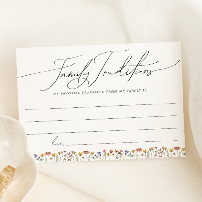 Remerciements Carte des traditions de la famille Fleur sauvage c (Créateur téléchargé)