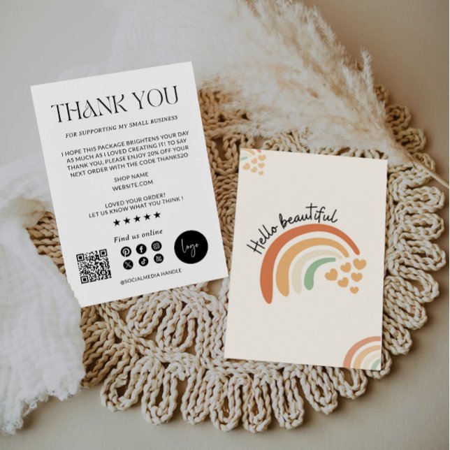 Remerciements Carte d'insertion de package Small Business (Créateur téléchargé)