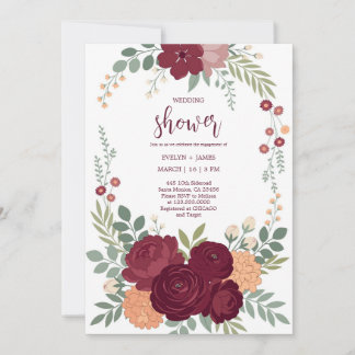 Remerciements Carte d'invitation élégante pour une fête de maria