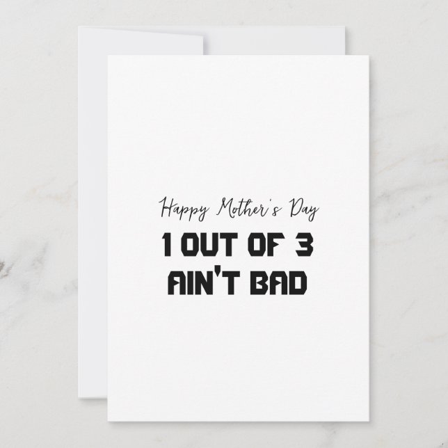 Remerciements Carte drôle de la fête des mères pour 3 enfants (Devant)