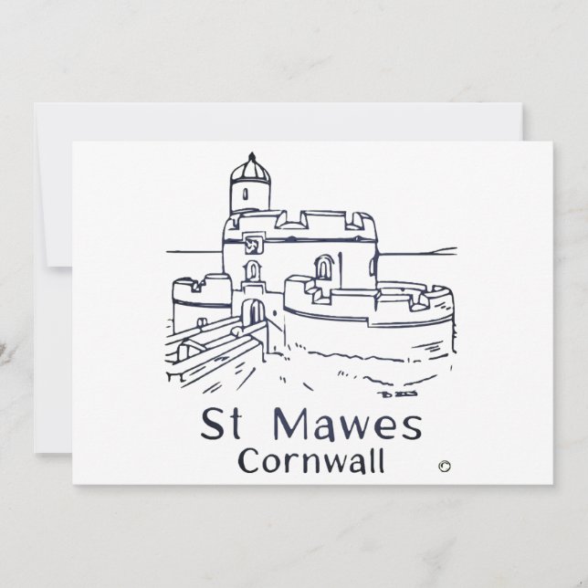 Remerciements Carte du château de St Mawes (Devant)