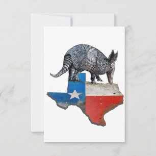 Remerciements Carte du drapeau de l'État d'Armadillo Texas