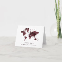 Carte du monde de Bourgogne | Élégant Mariage de t