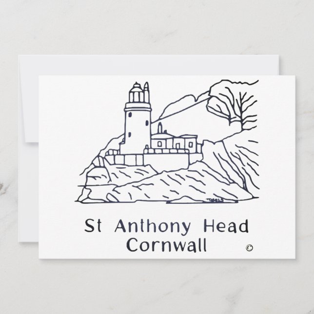 Remerciements Carte du phare de St Anthony (Devant)