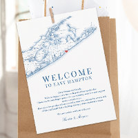 Carte East Hampton Mariage Lettre de bienvenue Mar
