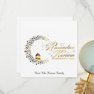 Remerciements carte élégante de fête de Ramadan Kareem