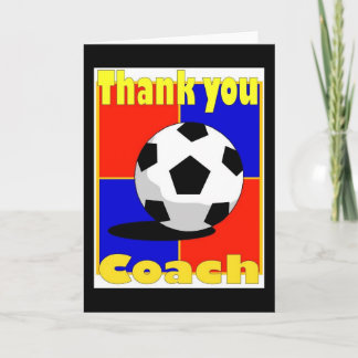 Remerciements Carte entraîneur de football