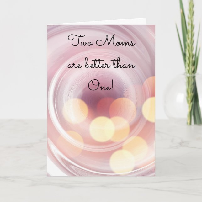 Remerciements Carte Fête des mères de deux mères (Devant)