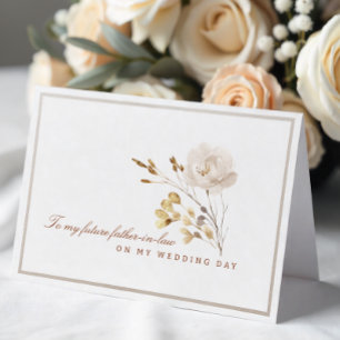 Remerciements Carte florale de mariage pour mon futur beau-père
