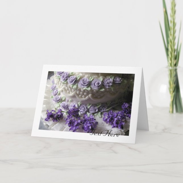 Remerciements Carte Mariage de gâteau (Devant)