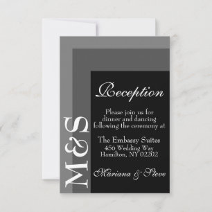 Remerciements Carte Mariage de script moderne simple noir et bla