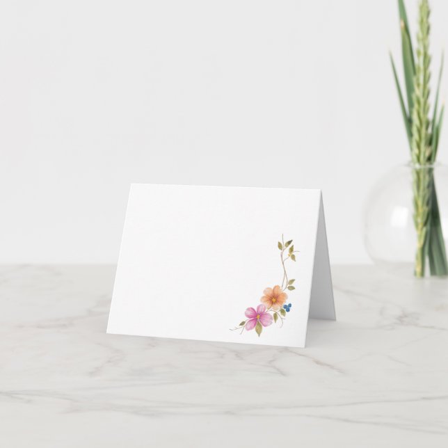 Remerciements Carte Matinée de Fleurs de Prairie (Devant)