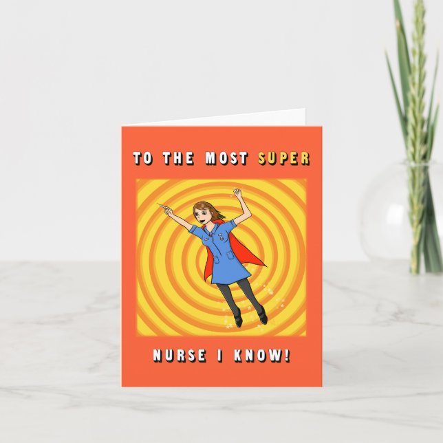 Remerciements Carte Merci/Anniversaire de l'infirmière (Devant)