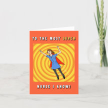 Carte Merci/Anniversaire de l'infirmière
