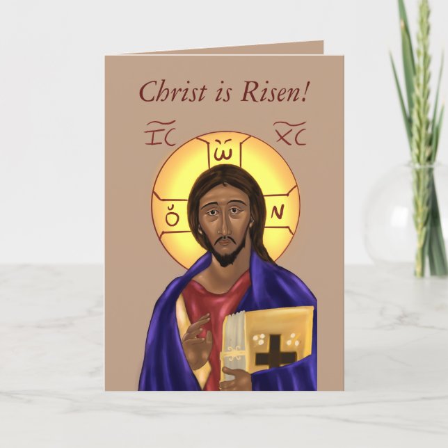 Remerciements Carte orthodoxe de Pâques avec icône (Devant)