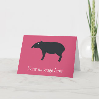Remerciements Carte personnalisable de tapir