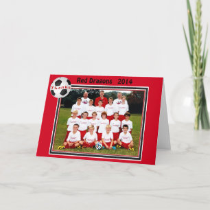 Remerciements Carte personnalisable du football de photo