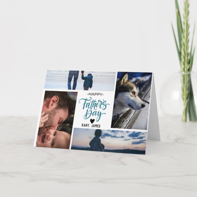 Remerciements Carte personnalisée avec collage de photos pour la (Devant)