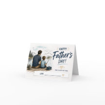 Carte personnalisée de Fête des Pères pour la pêch