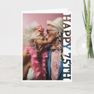 Remerciements Carte photo d'anniversaire de mariage de 75 ans