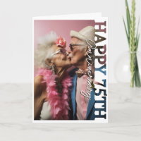 Carte photo de 75e anniversaire de mariage