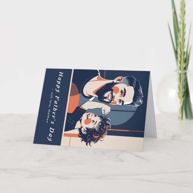 Remerciements Carte photo de la fête des pères - Message personn (Devant)