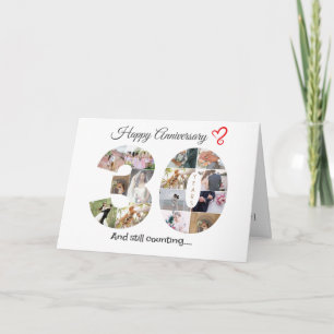 Remerciements Carte photo de l'anniversaire du Mariage de trente