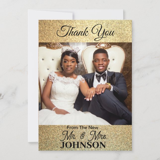 Remerciements Carte photo de remerciement à plat (Devant)