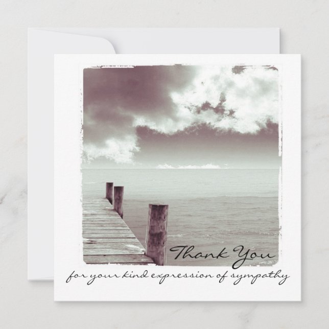 Remerciements Carte photo plate de remerciement pour condoléance (Devant)