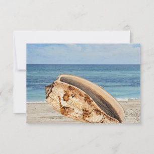 Remerciements Carte Plat Anniversaire de Shell Sea Beach Ocean