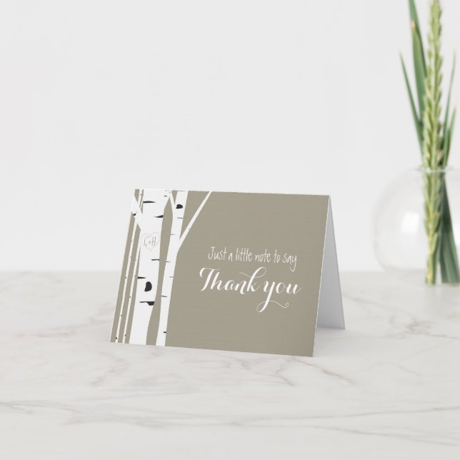 Remerciements Carte pliée de remerciement avec cœur sculpté dans (Devant)