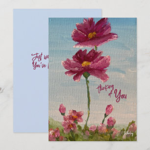 Remerciements Carte pour notes de jardin Zinnia
