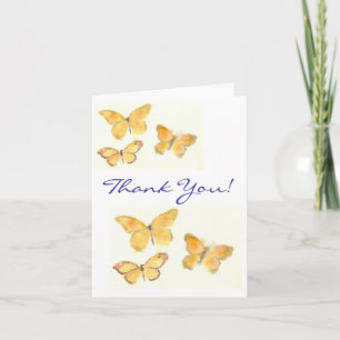 Remerciements Carte pour notes de papillons "Merci"