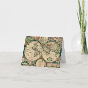Remerciements Carte pour notes du 17ème siècle de carte du monde