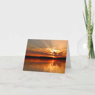 Remerciements Carte pour notes vierge du coucher de soleil d'été