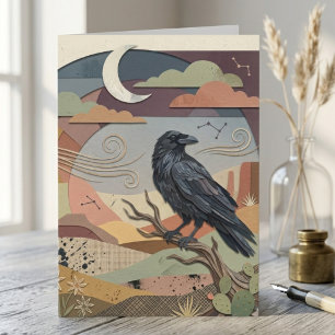 Remerciements Carte Raven – Carte de vœux Nuit dans le désert