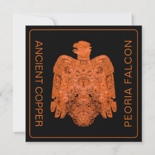 Remerciements Carte restaurée de l'ancien faucon en cuivre de Pe
