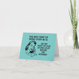 Remerciements Carte Retro Funny Plus de 40