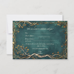 Remerciements Carte RSVP de mariage de la Majesté du milieu de l