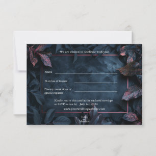 Remerciements Carte RSVP de mariage enchantée de minuit