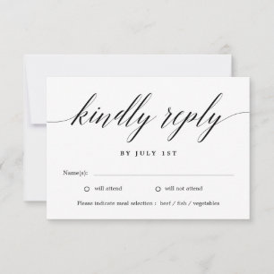 Remerciements Carte RSVP RSVP de couleur modifiable de script mo
