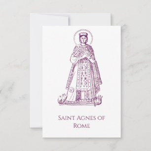 Remerciements Carte Sainte Agnès de Rome