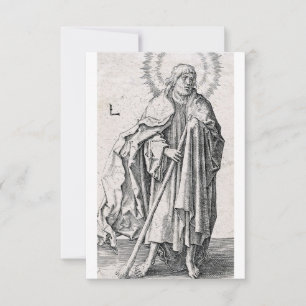 Remerciements Carte Sainte de dévotion avec gravure de Saint Jud