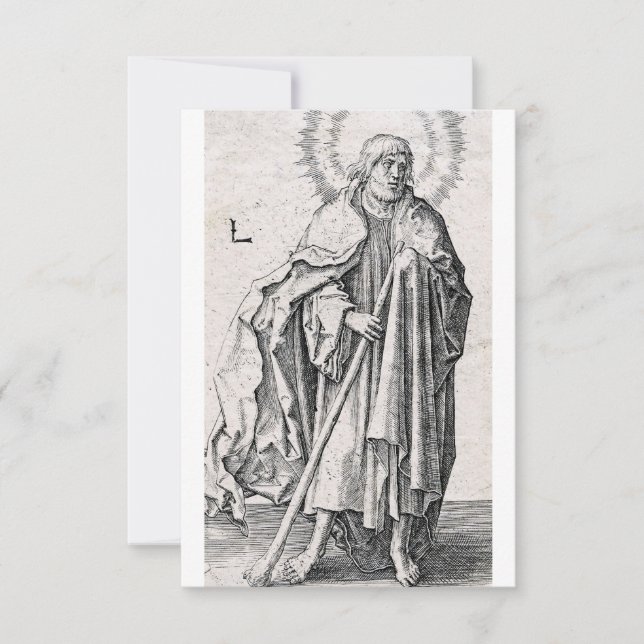 Remerciements Carte Sainte de dévotion avec gravure de Saint Jud (Devant)
