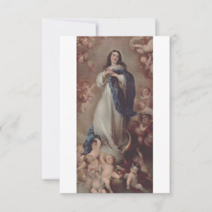 Remerciements Carte Sainte de l'Immaculée Conception Ave Maria